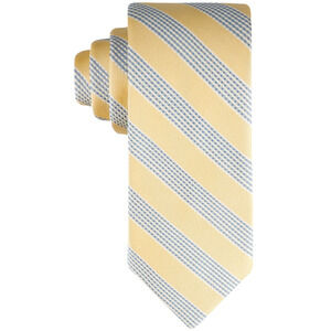 Tommy Hilfiger Men Terrance Stripe Tie Yellow Multi One Size